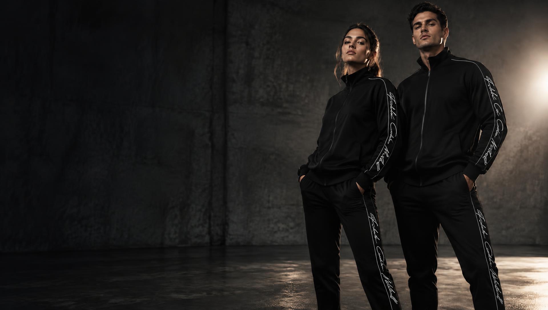 RCM athletes wearing black signature tracksuits
